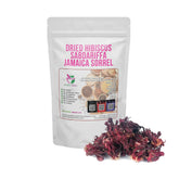 Dried Hibiscus sabdariffa Jamaica Sorrel, Red Sorrel, Roselle, Rozelle 100 Grams 100% Organic Authenic